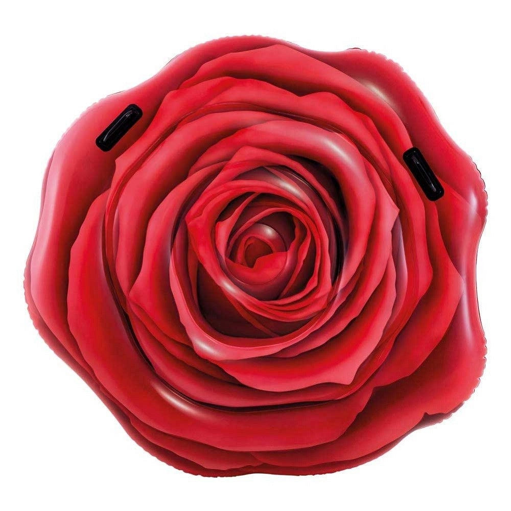 Trade Shop - Materassino Isola Gonfiabile Stampa Rosa Rossa Pvc Mare Piscina 137 X 132 Cm -