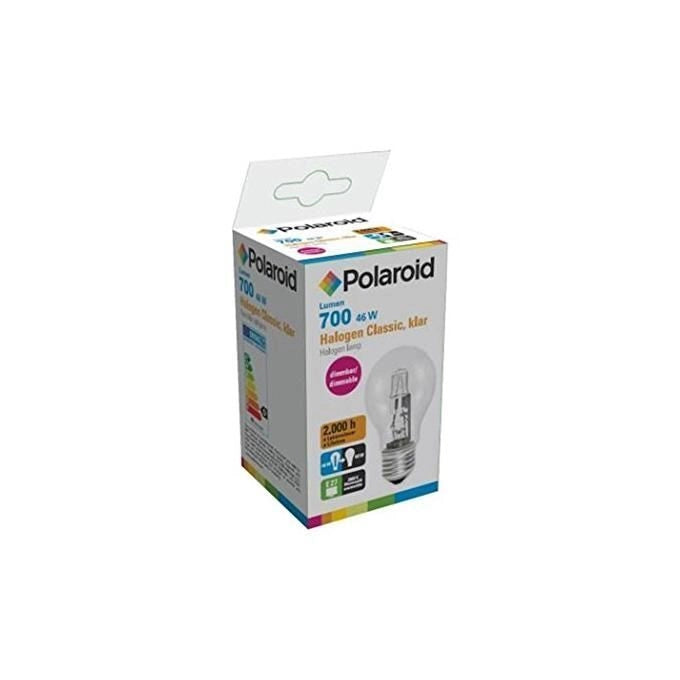 Polaroid 660-813097 Lampada Alogena E27 Globo 46W 700lm equivalente 60W luce calda 2800K