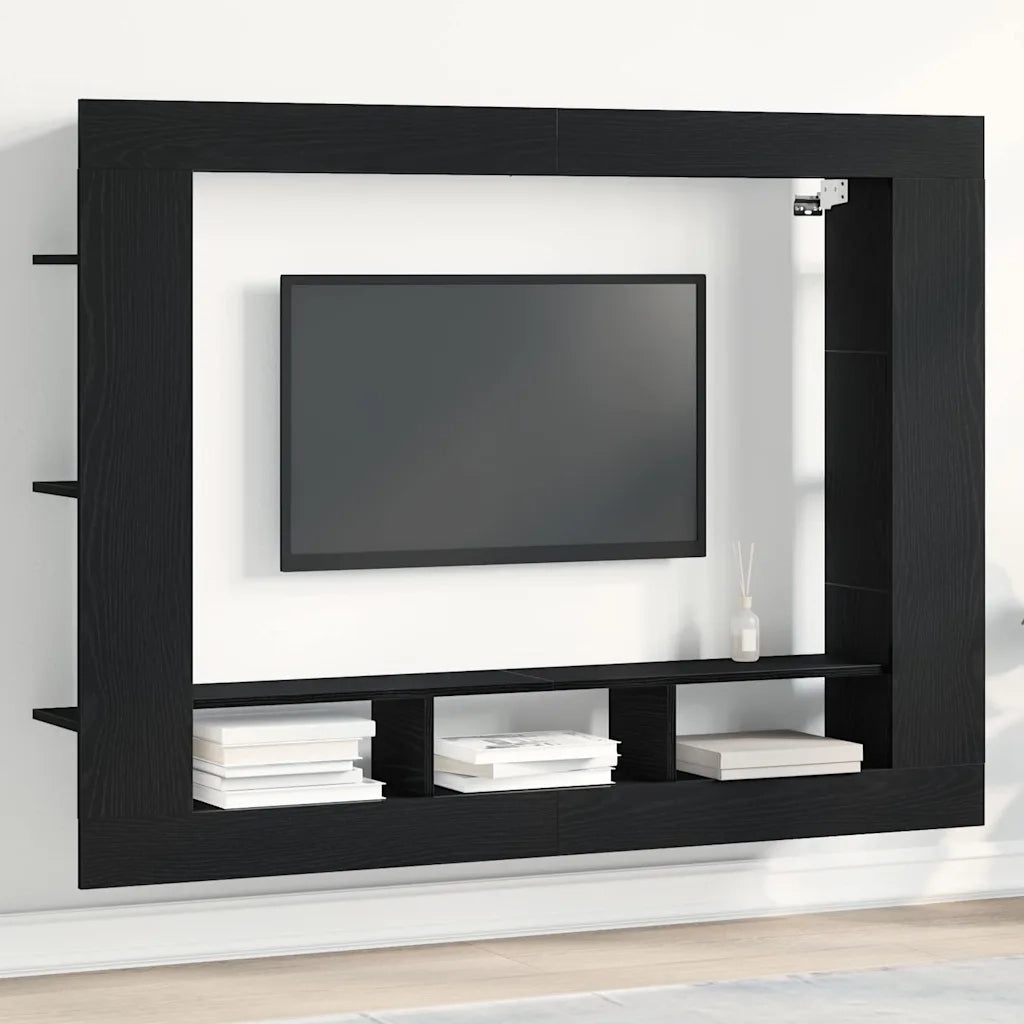 Mobile TV 152 x 22 x 113 cm Rovere nero Legno ingegnerizzato 861999