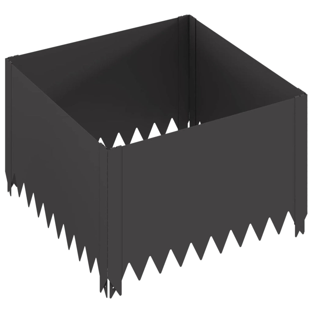 Bordura per Prato 60 x 60 x 35 cm Acciaio Nero 8008917