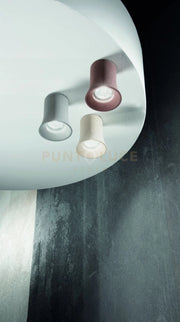 PLAFONIERA ROCK CEMENTO 1 LUCE ATTACCO GU10  IP20 D.8,5CM