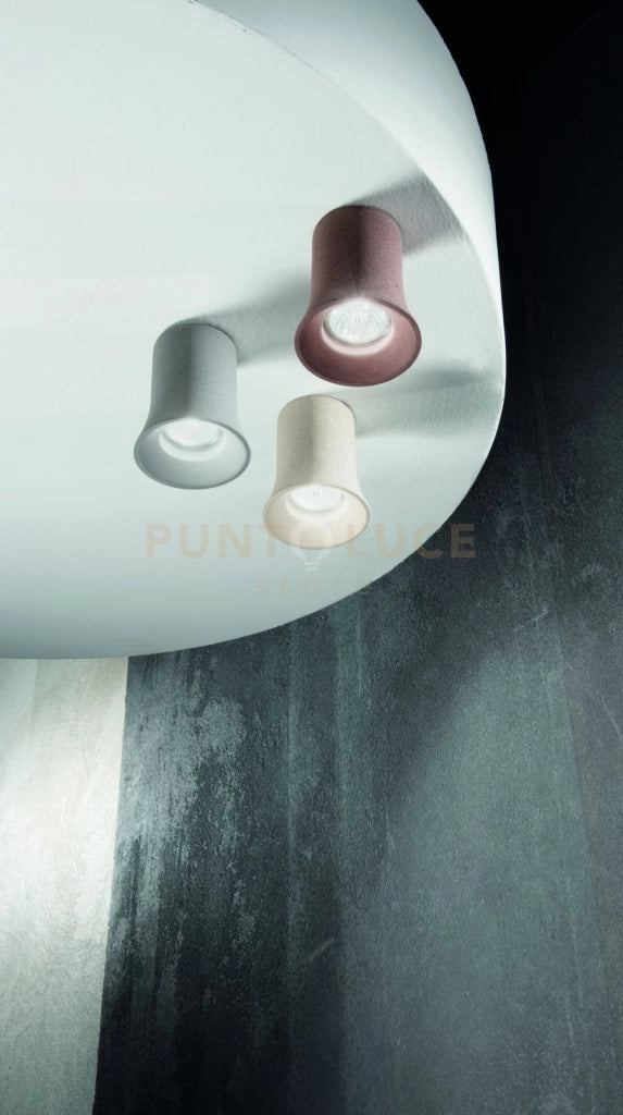 PLAFONIERA ROCK CEMENTO 1 LUCE ATTACCO GU10  IP20 D.8,5CM