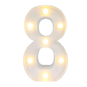Trade Shop - Numero 8 Luminoso Con Luci Led A Batteria Decorazioni Per La Casa Dim. 22 Cm -