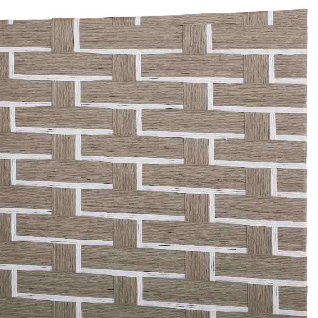 Biombo de papel trenzado 4 hojas 50(x4)x3x180h cm