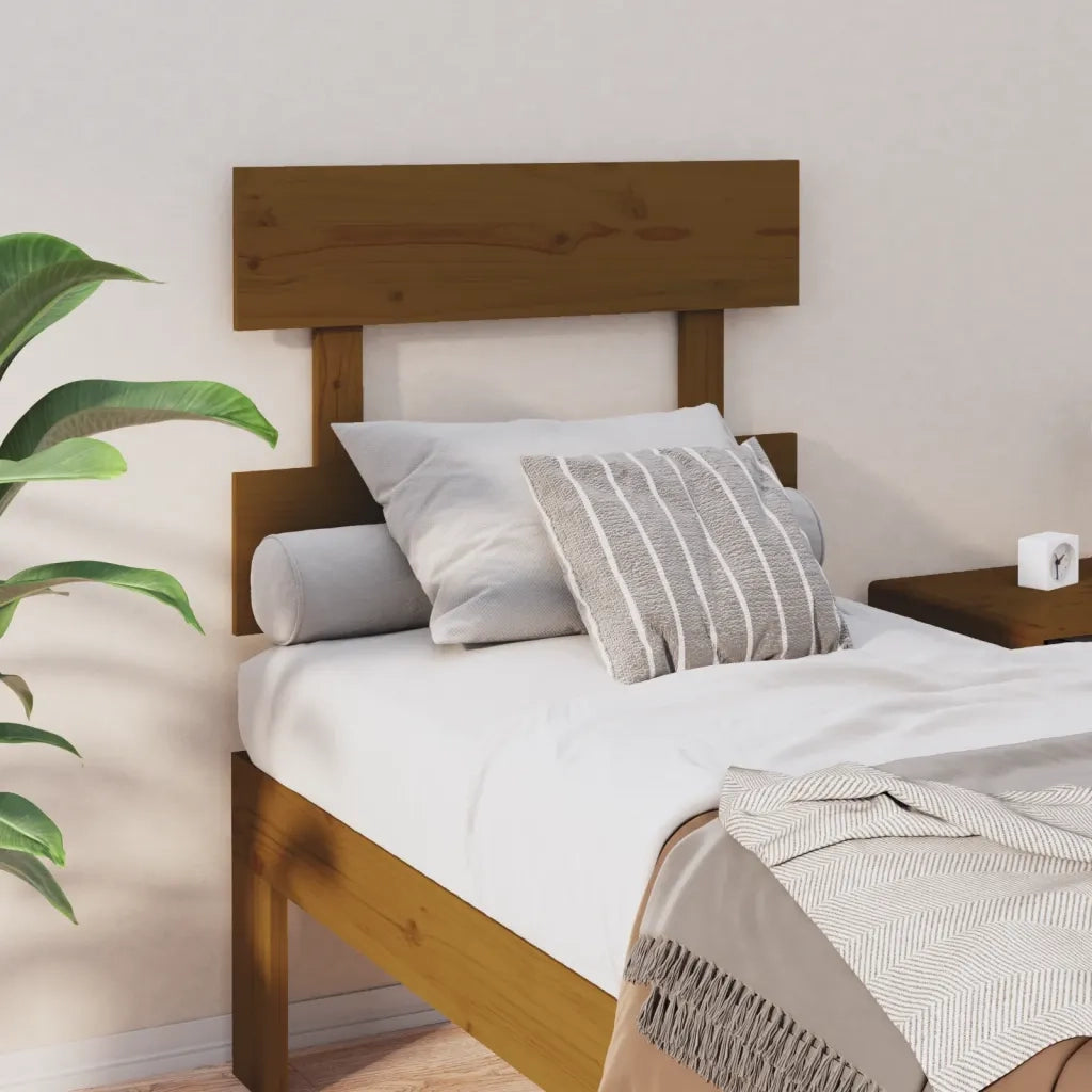 Testiera per Letto ambra 93,5x3x81 cm in Legno Massello di Pino 819053