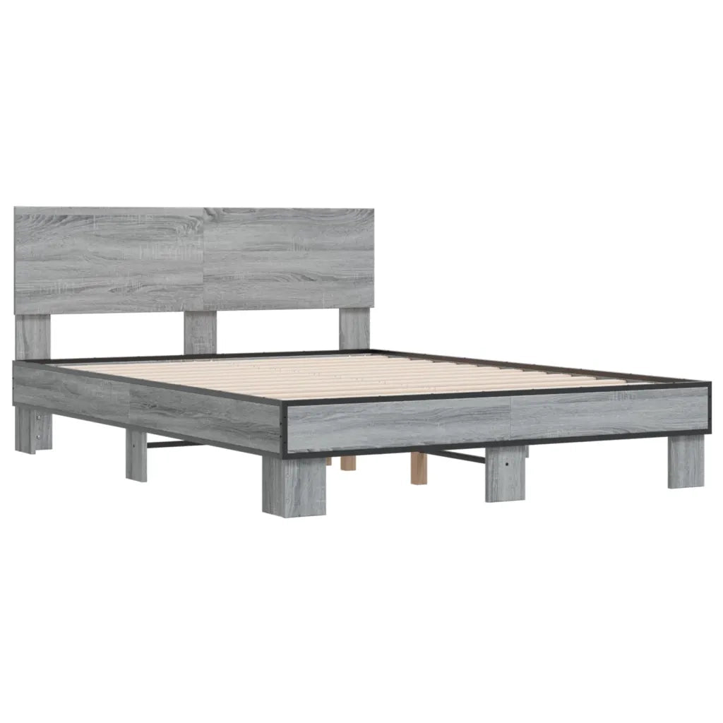 Giroletto Grigio Sonoma 140x190 cm in Legno Multistrato Metallo 3280215