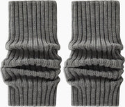 Sokke in pizzo con ribaltini e texture casual, caldi a inverno e autunno, in lana Y2K, calze per donna, caldi per gambe, grigio, 40cm