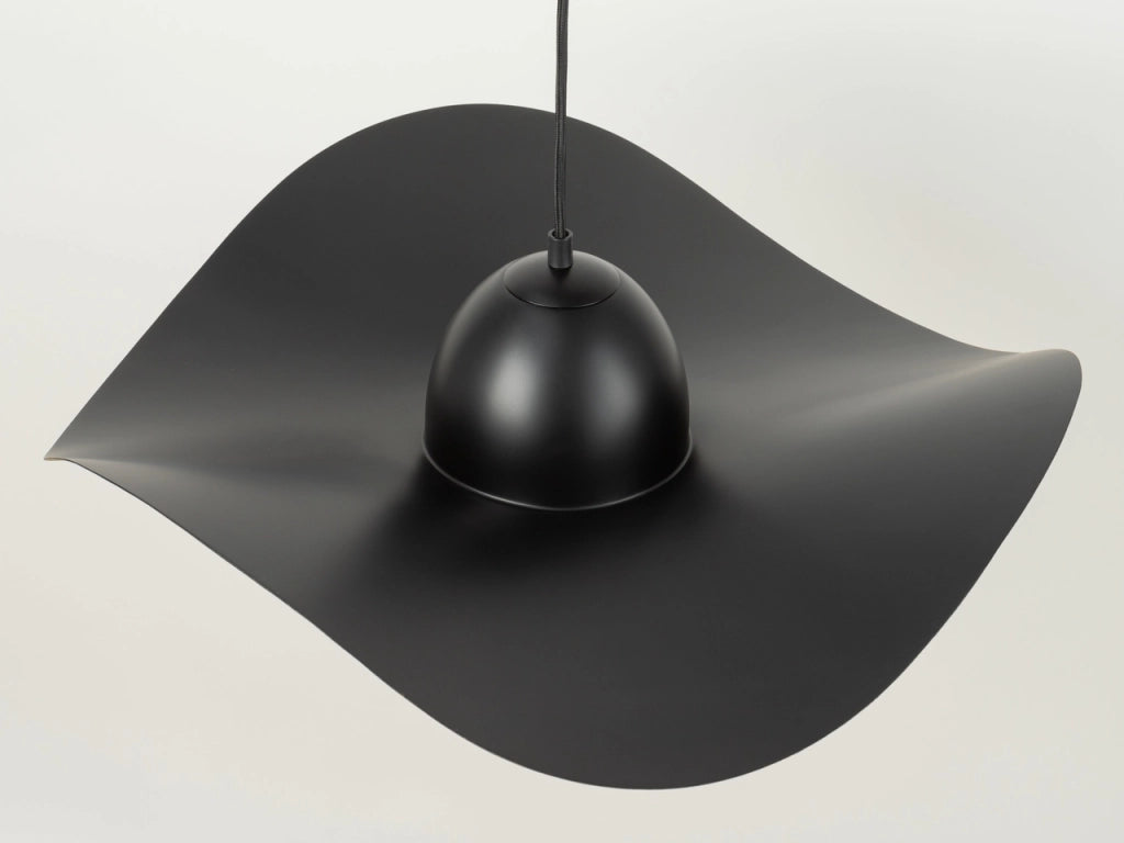 Lampada a sospensione Kapello nera oro Ø55 E27 Sigma