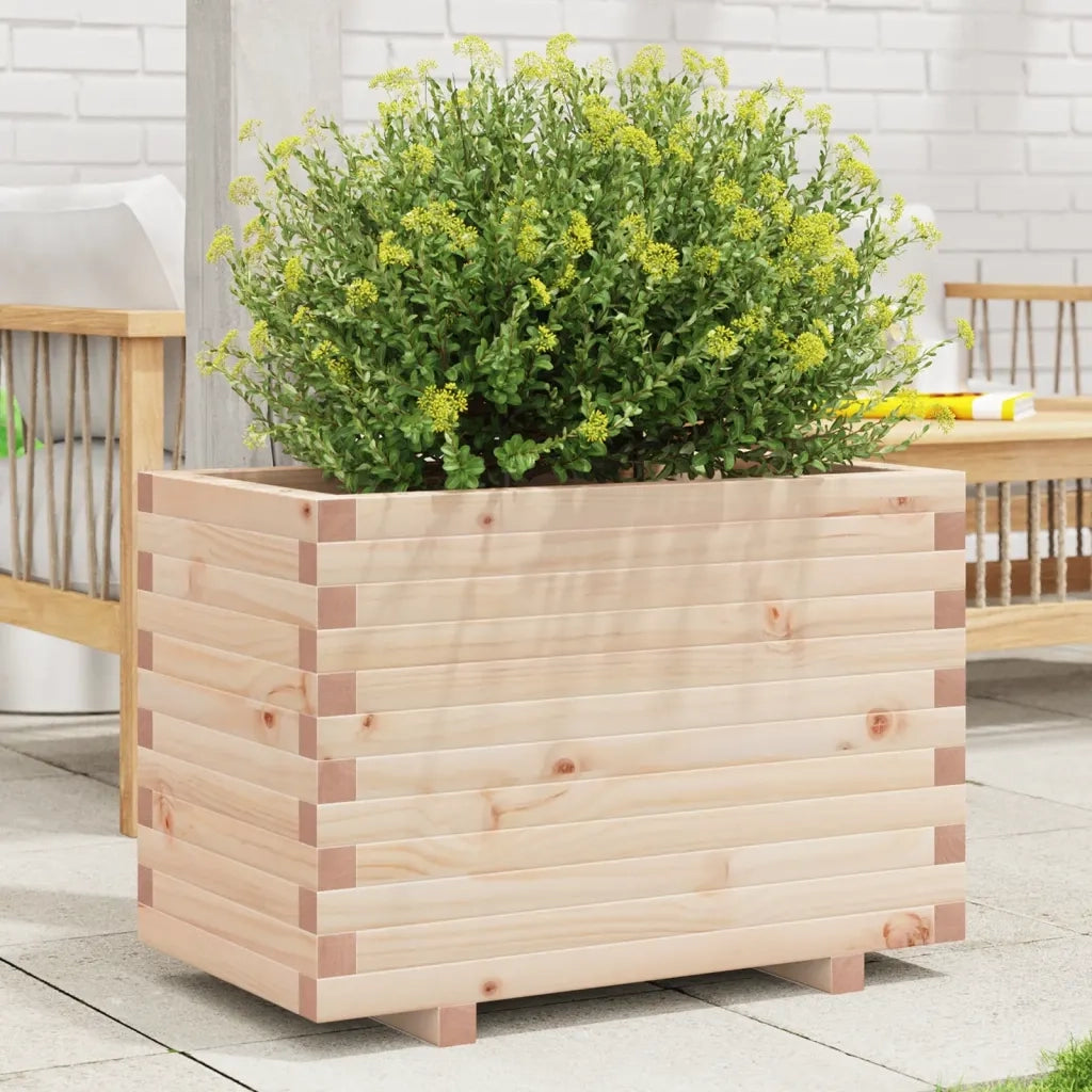 Fioriera da Giardino-Vaso da Esterno 70x40x49,5 cm in Legno Massello di Pino