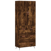 Credenza | Madia | Buffet da pranzo | Armadio da pranzo Rovere Fumo 69,5x34x180 cm in Legno Multistrato