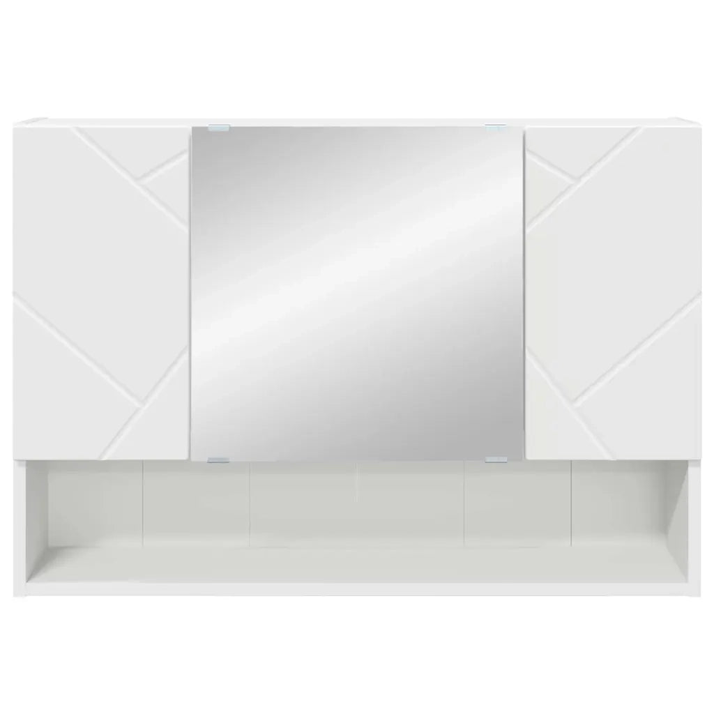 Mobiletto per specchio Bianco 80 x 17 x 55 cm Legno multistrato 883354