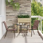 Sedie da Giardino Impilabili 2 pz in Tessuto Textilene Marrone 318779