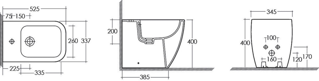 Bidet Metropolitan Filo Muro