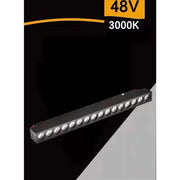Trade Shop - Faretto Barra Led 18w Magnetico Per Binario Monofase 48v Luce 4000k 3000k Fr-18w - -bianco Caldo      -