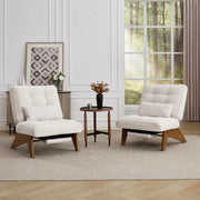 POLTRONA reclinabile 127x73x90 cm in velluto a coste beige