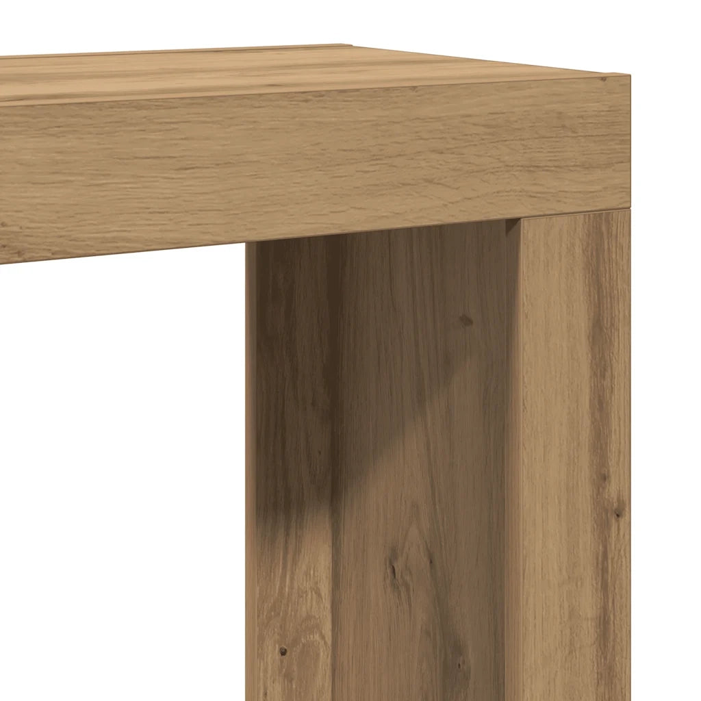 Tavolini Impilabili 3 pz Rovere Artigianale in Truciolato 856673