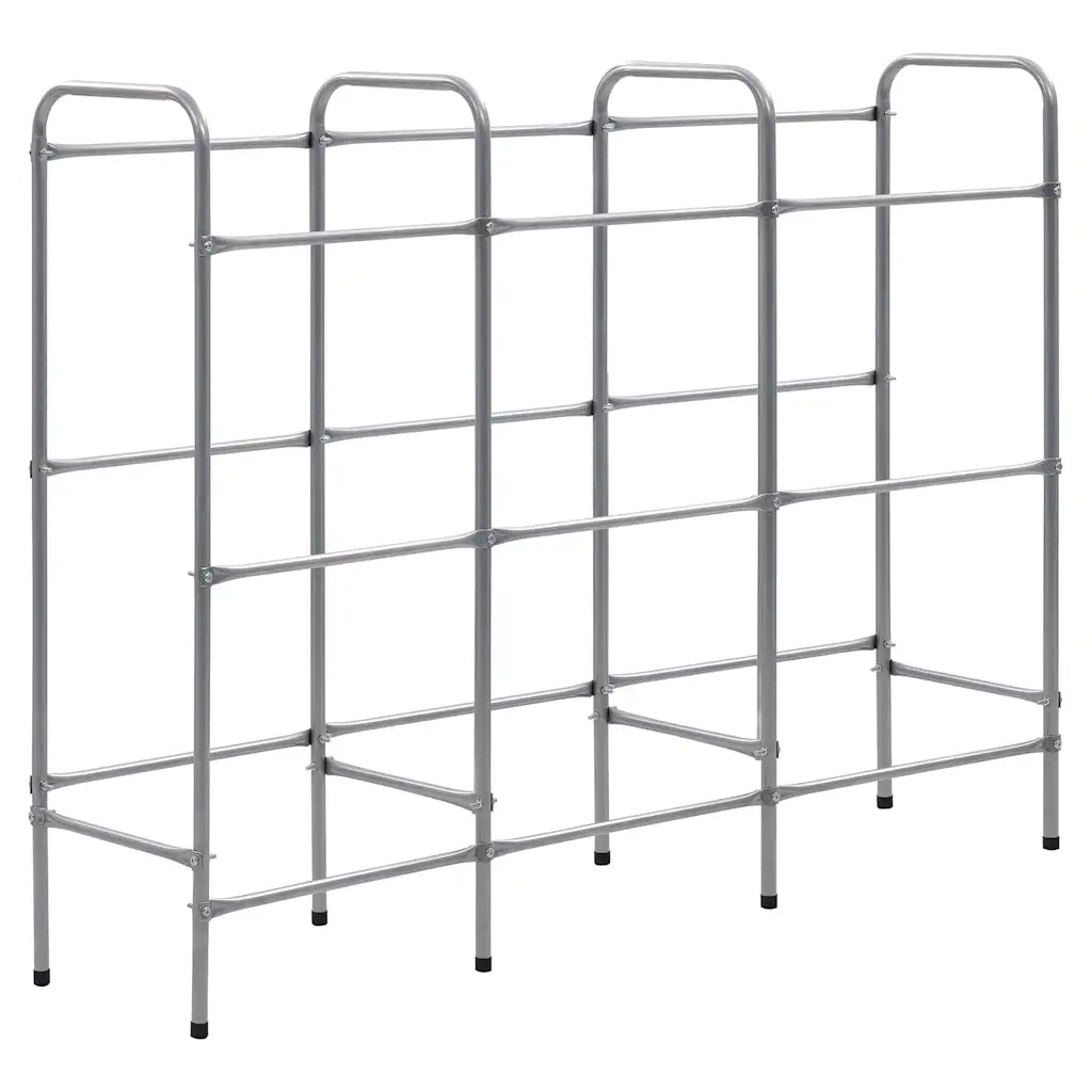 Supporto con Ripiani per 9 Casse Argento 145x33x116cm Acciaio cod mxl 46725