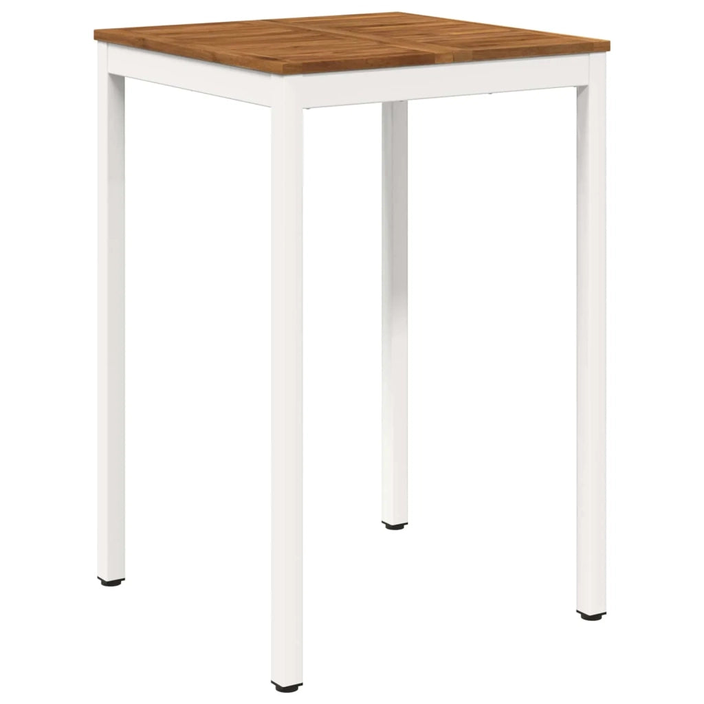 Tavolo Bar da Giardino Naturale e Bianco 70 x 68,5 x 105 cm 901335