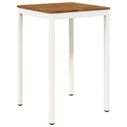 Tavolo Bar da Giardino Naturale e Bianco 70 x 68,5 x 105 cm 901335
