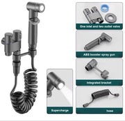 Set di pulizia per sanitari, pistola per pulire il water, accessorio per la pulizia delle docce e dei water - grigio