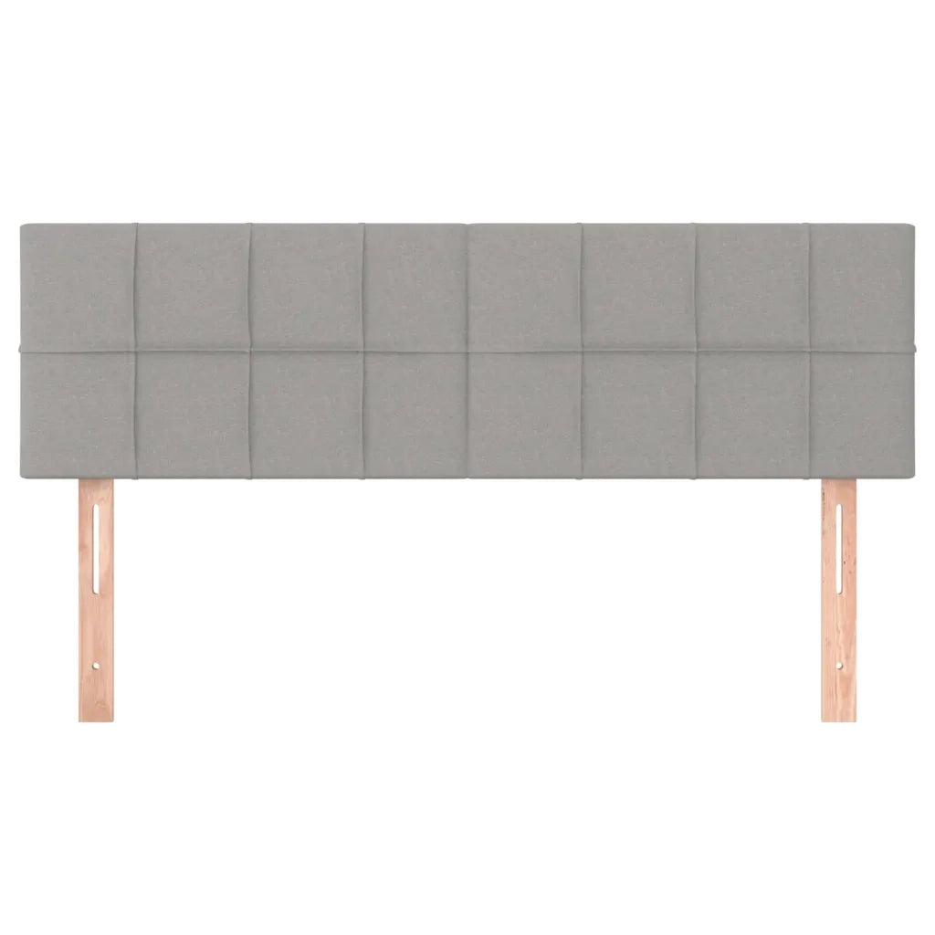 Testiere 2 pz Grigio Chiaro 72x5x78/88 cm in Tessuto