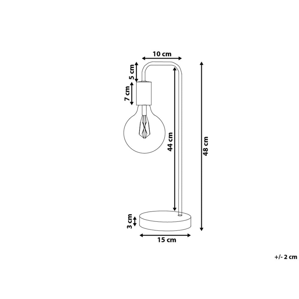 Lampada da Tavolo dorato Industriale Minimalista senza paraluce