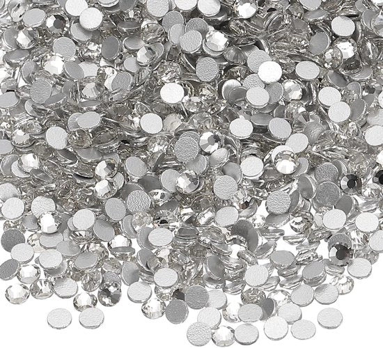 Pietre cristalline SS6 ronde con lato piatto 20-21 mm - pietre di vetro - diamanti - accessori per DIY abbigliamento - scarpe - decorazione per nail art - lucido - decorazioni - gioielli