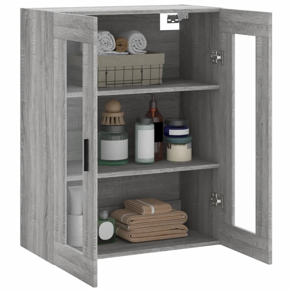 Mobile a Parete Grigio Sonoma 69,5x34x90 cm 828498