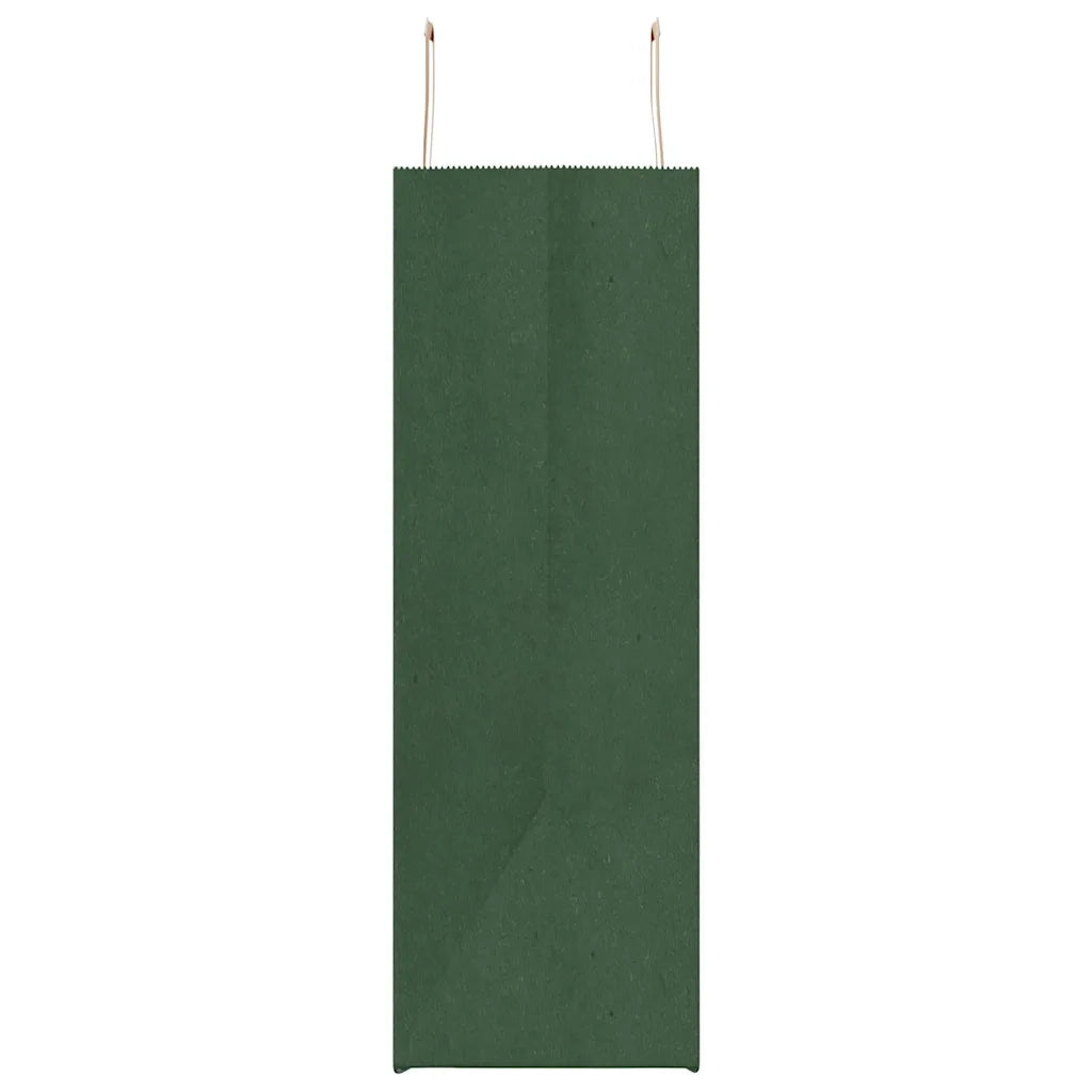 Sacchetti di Carta 250 pz con Manici Verdi 54x15x49 cm 4101962
