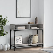 Tavolino Consolle Grigio Sonoma 100x30,5x75cm Legno Multistrato 833391