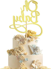 Decorazioni per torta di compleanno premium in oro per bambini - accessori per decorazioni di torta per feste di compleanno, baby shower e rivelazione del sesso