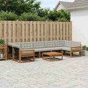 Set di divani da esterno 8 pcs Naturale e Grigio Chiaro 3381315