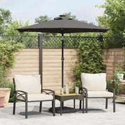 Ombrellone Giardino LED Palo Acciaio Antracite 225x225x212 cm 4005068