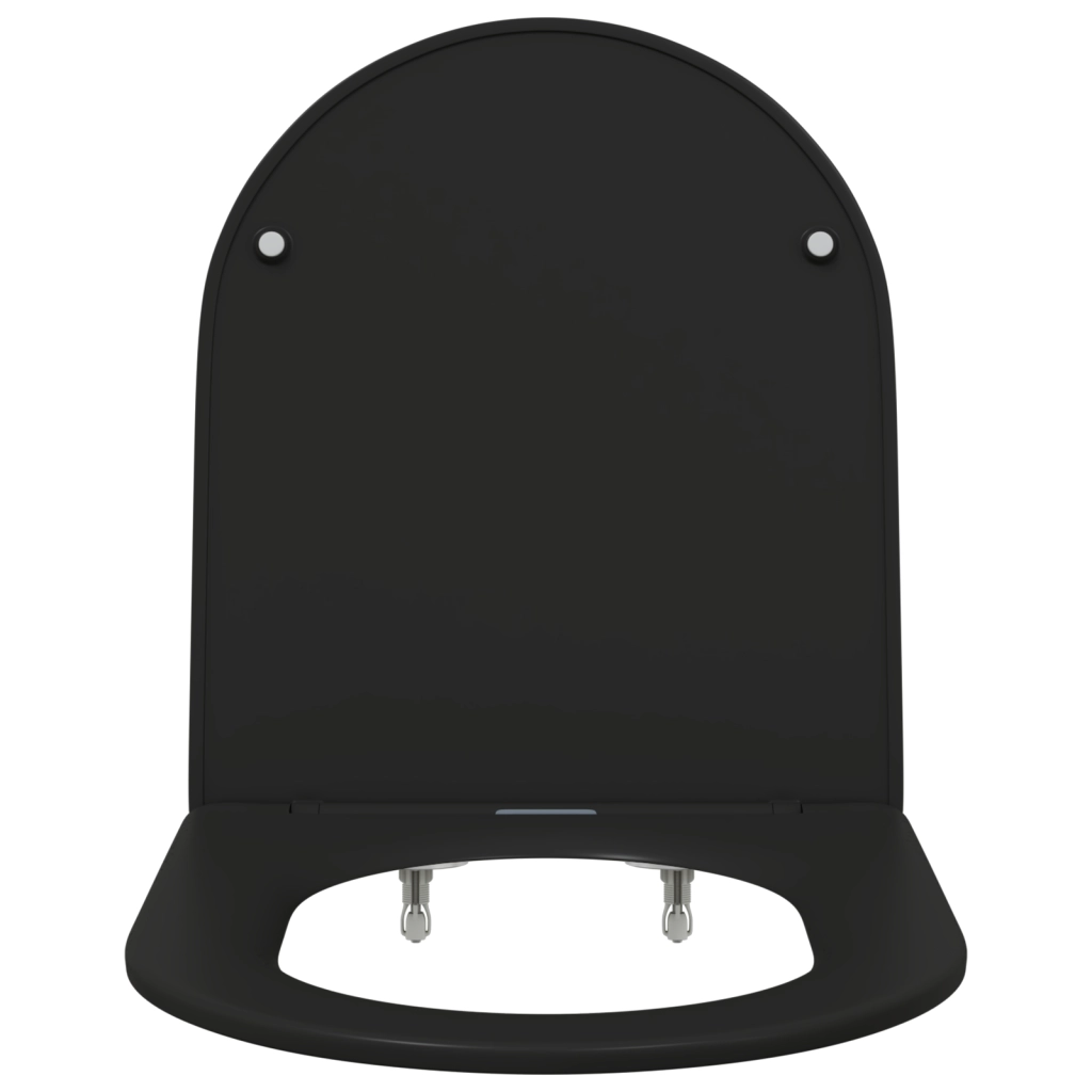 Seggiolino per Toilette a Rilascio Rapido con Chiusura Morbida - Duroplast, Nero