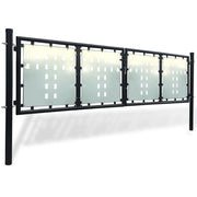 Cancello per Recinzione a una Porta Nero 300x75 cm 141690