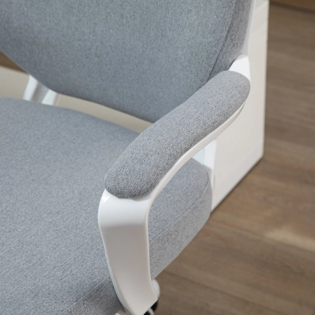 Sedia da ufficio giratoria con braccioli ¨C zephmum ¨C verde grigio, altezza regolabile, 62x69x92-100 cm
