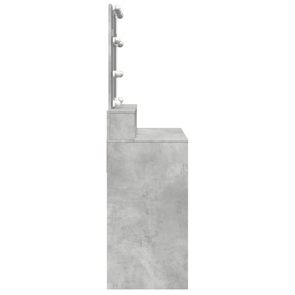 vidaXL Toeletta con LED Grigio Cemento 80x41x144,5 cm