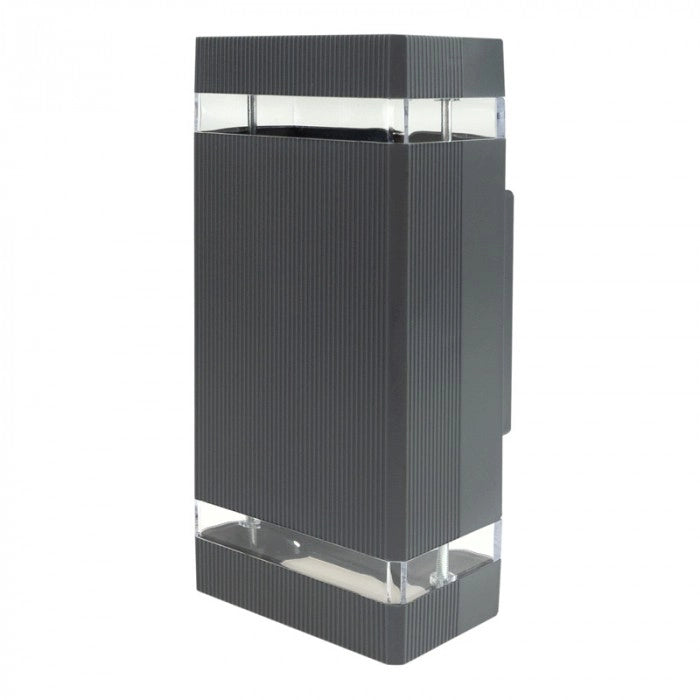 Applique esterna moderna antracite 2xGU10 IP44 Ecolight