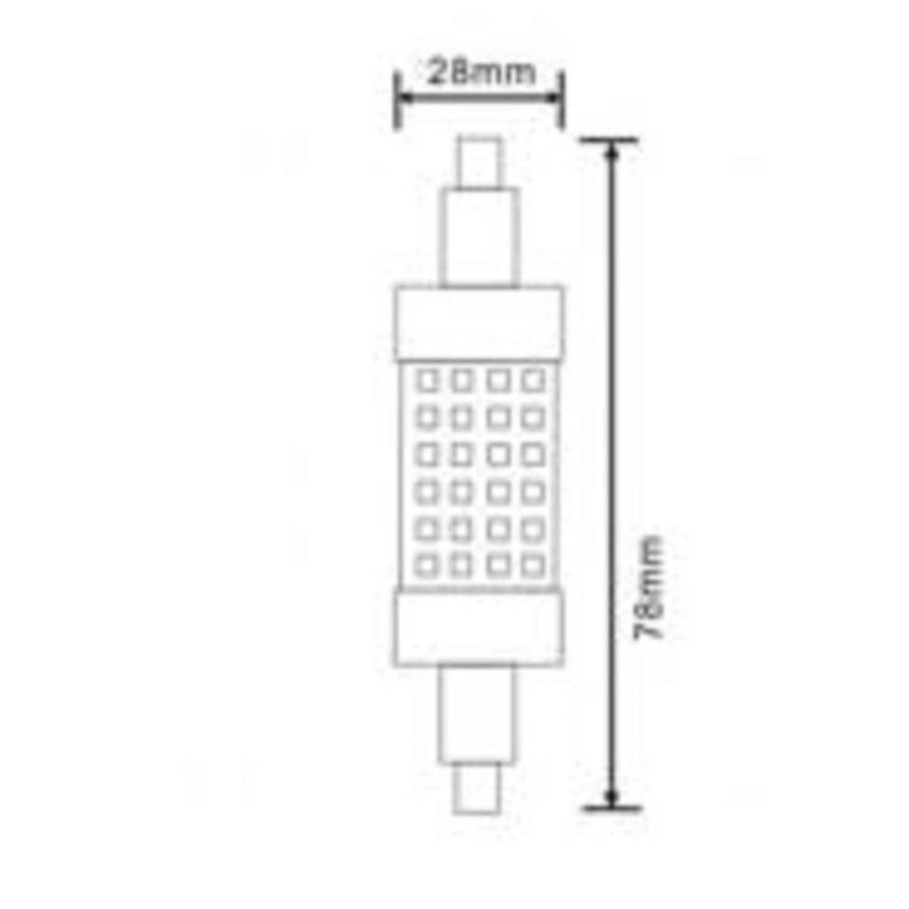 Trade Shop - Lampadina Led R7s 12 Watt 1320 Lumen Luce 3000k 6500k 4000k Sparac-r7s-12w-002 -