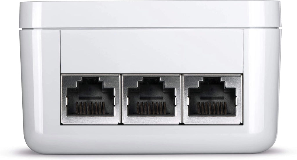 Magic 2 LAN triplo adattatore complementare per una rete domestica stabile tramite cavi di corrente, tecnologia G.hn, 3 connessioni LAN Gigabit, bianco