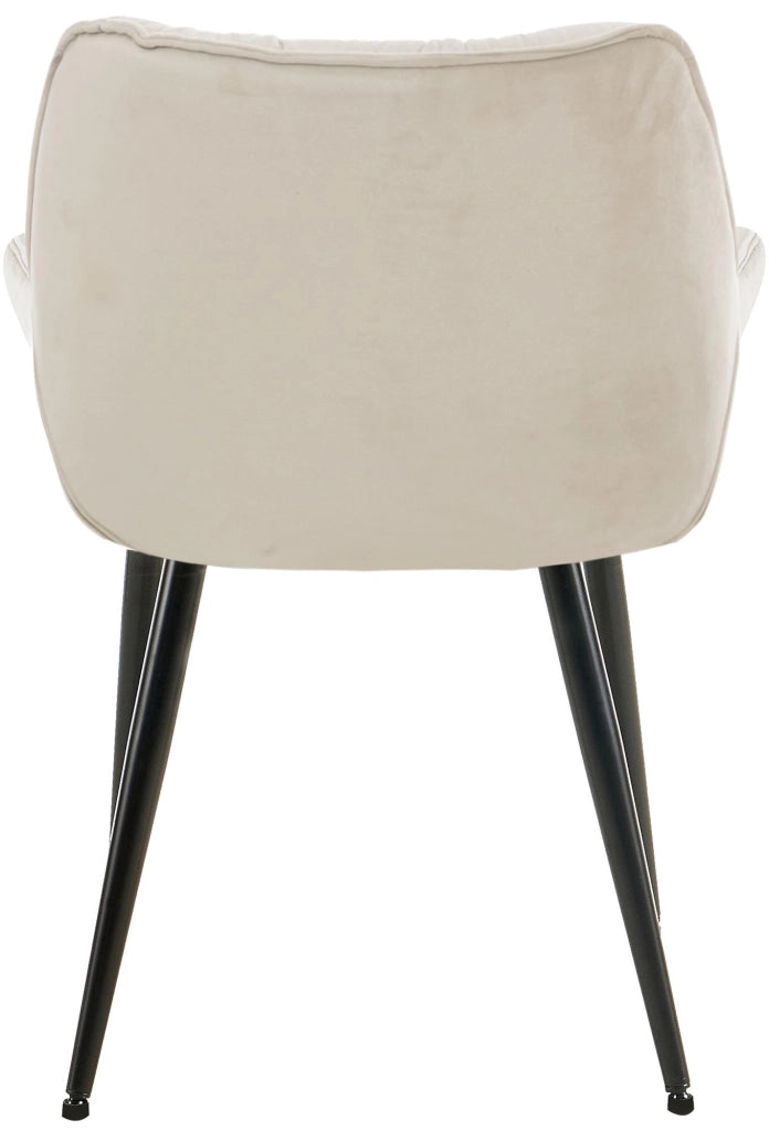 Sedia Tanna in velluto crema
