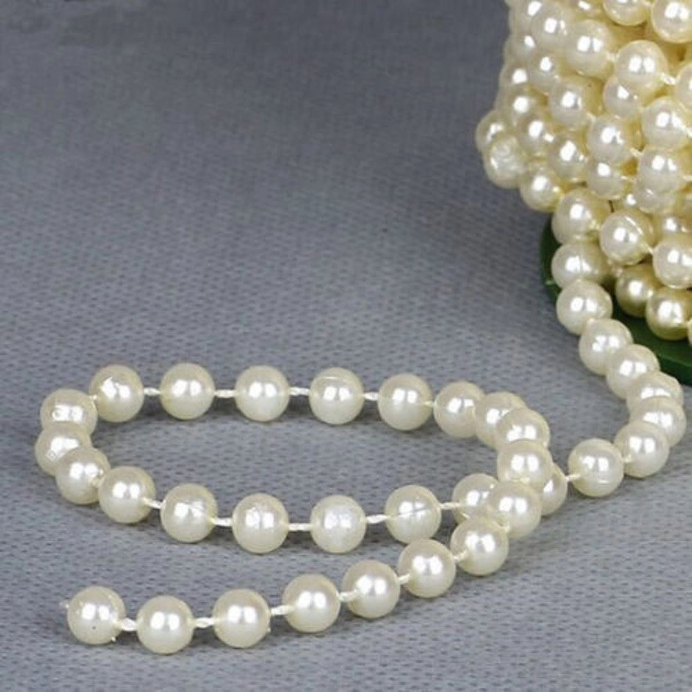 Trade Shop - 4x Rotolo Perle Accessori Bomboniera Regalo Decorazioni Bigiotteria Perline -