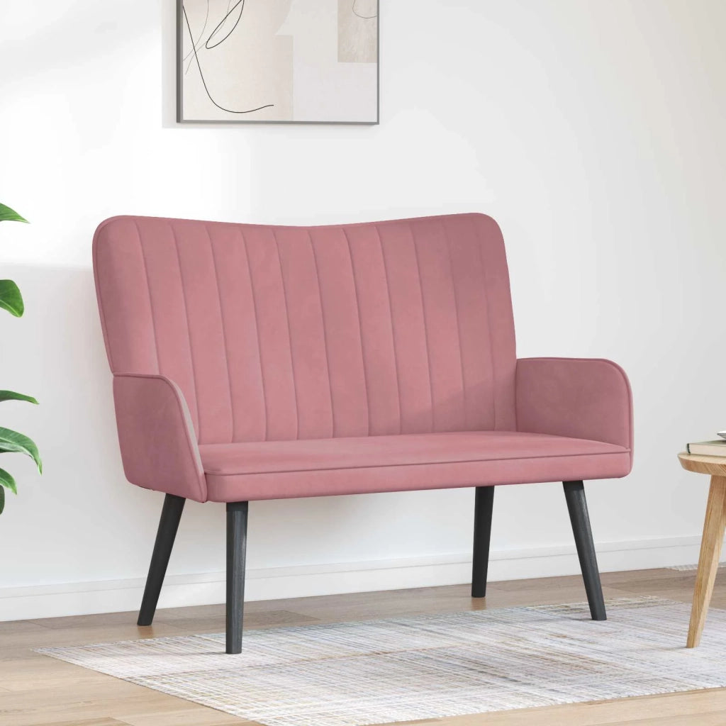 Sofa a Due Posti Rosa 115 x 61 x 87 cm Velluto 42028953