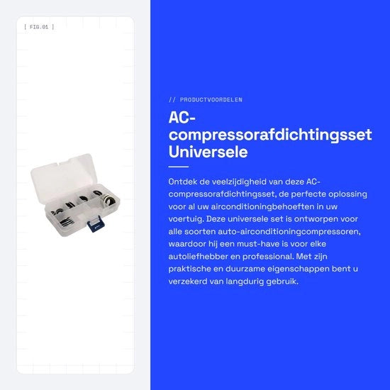 Set di sigillatura universale - Kit di sigillatura compressore AC - Scatola di trasporto portatile - Lega di alluminio resistente - Alta precisione - Produzione professionale - Kit compressore