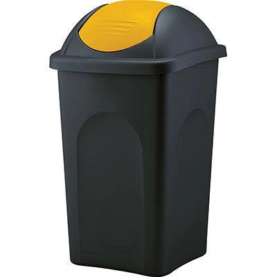 BIDONE IMMONDIZIA MULTIPAT STEFANPLAST - GIALLO LT 60 CM 39X39 H.CM 68- 2 pezzi