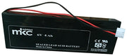 Batteria al piombo ricaricabile 6V 4Ah con cavo e connettore MKC