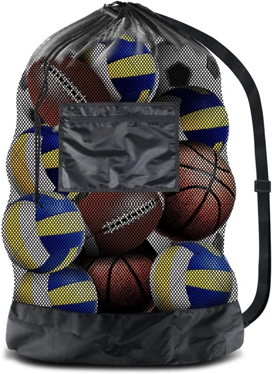 Tas di stoccaggio grande con cavo di trazione per palloni sportivi e attrezzatura di allenamento