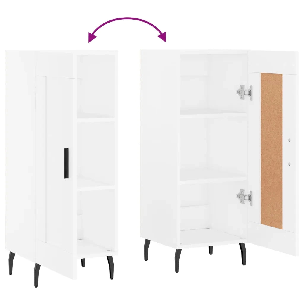 Credenza-Buffet-Armadio da cucina Bianca 34,5x34x90 cm in Legno Multistrato 384121