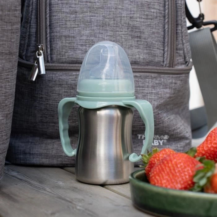 Tazza didattica - THERMOBABY - Acciaio inox - 180 ml - Verde cactus - Ergonomica e antigoccia