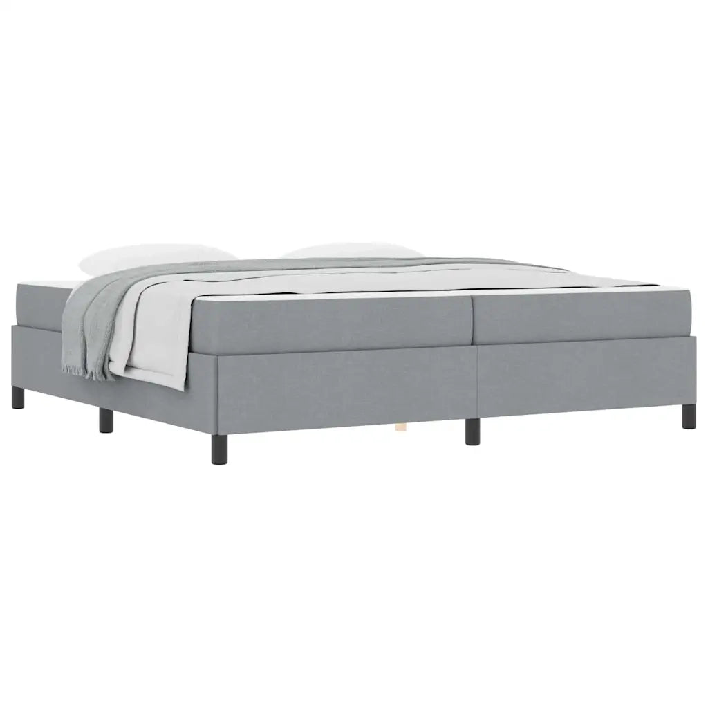vidaXL Letto a molle Grigio chiaro e nero 200 x 200 cm